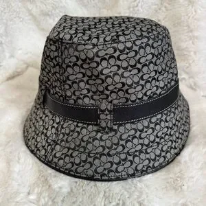 Vintage Coach Black and Gray Signature Bucket Hat Coach | Accessories | Coach Vintage Signature Bucket Hat  main image 4